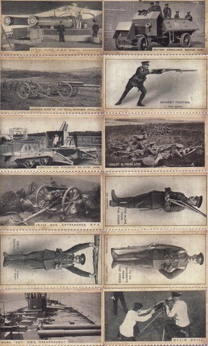 World war cigarette cards - war, i